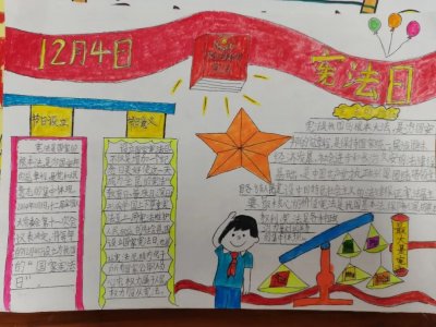 ​【国家宪法日】“宪法在我心”儿童手抄报欣赏