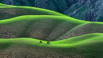 ​人体草原 新疆阔克苏大峡谷