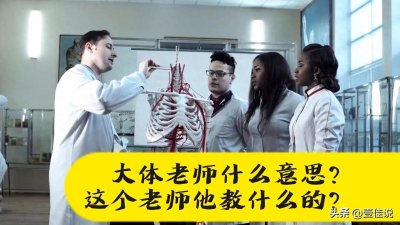 大体老师什么意思？这个老师他教什么的？