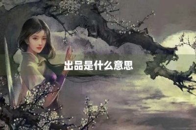 ​出品是什么意思