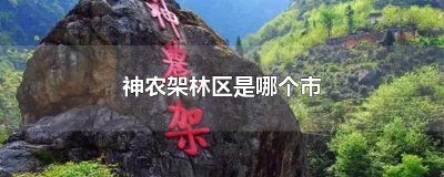 ​神农架林区是哪个市