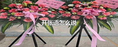 ​开张语怎么说
